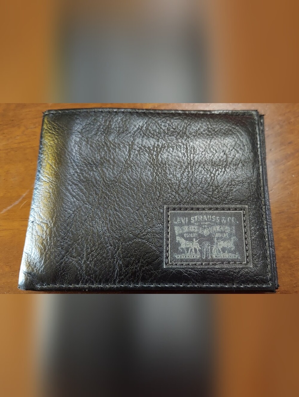 Levi's Black Leather Men's Wallet - Classic Bi-Fold